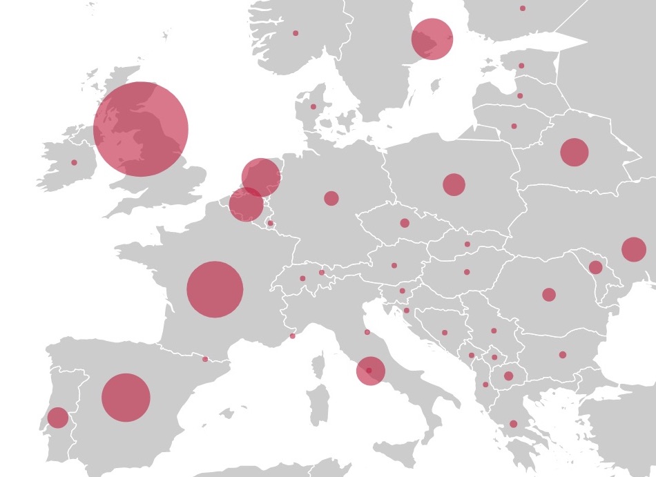 Coronafälle in Europa 