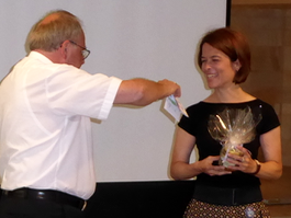 Alfred Freitag engagiert sich fur gute Raumluft bei FDP Prasidentin Petra Gossi